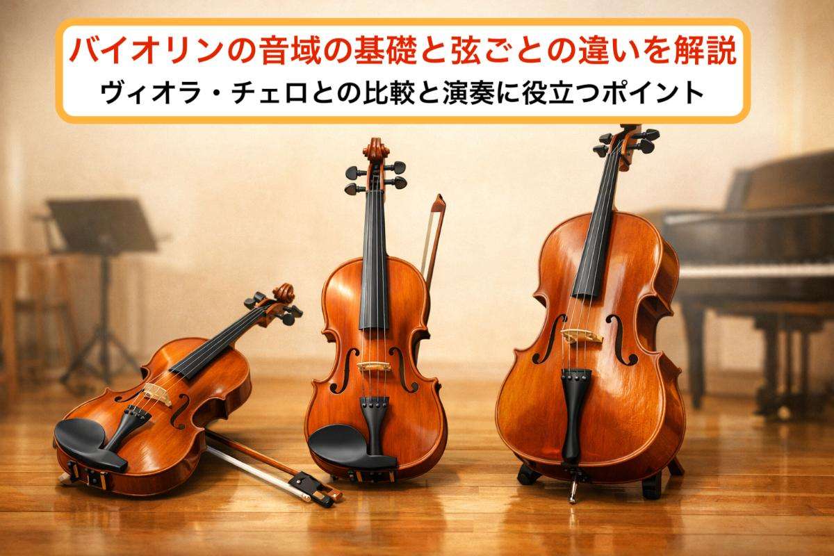 バイオリンの音域の基礎と弦ごとの違いを解説｜ヴィオラ・チェロとの比較と演奏に役立つポイント